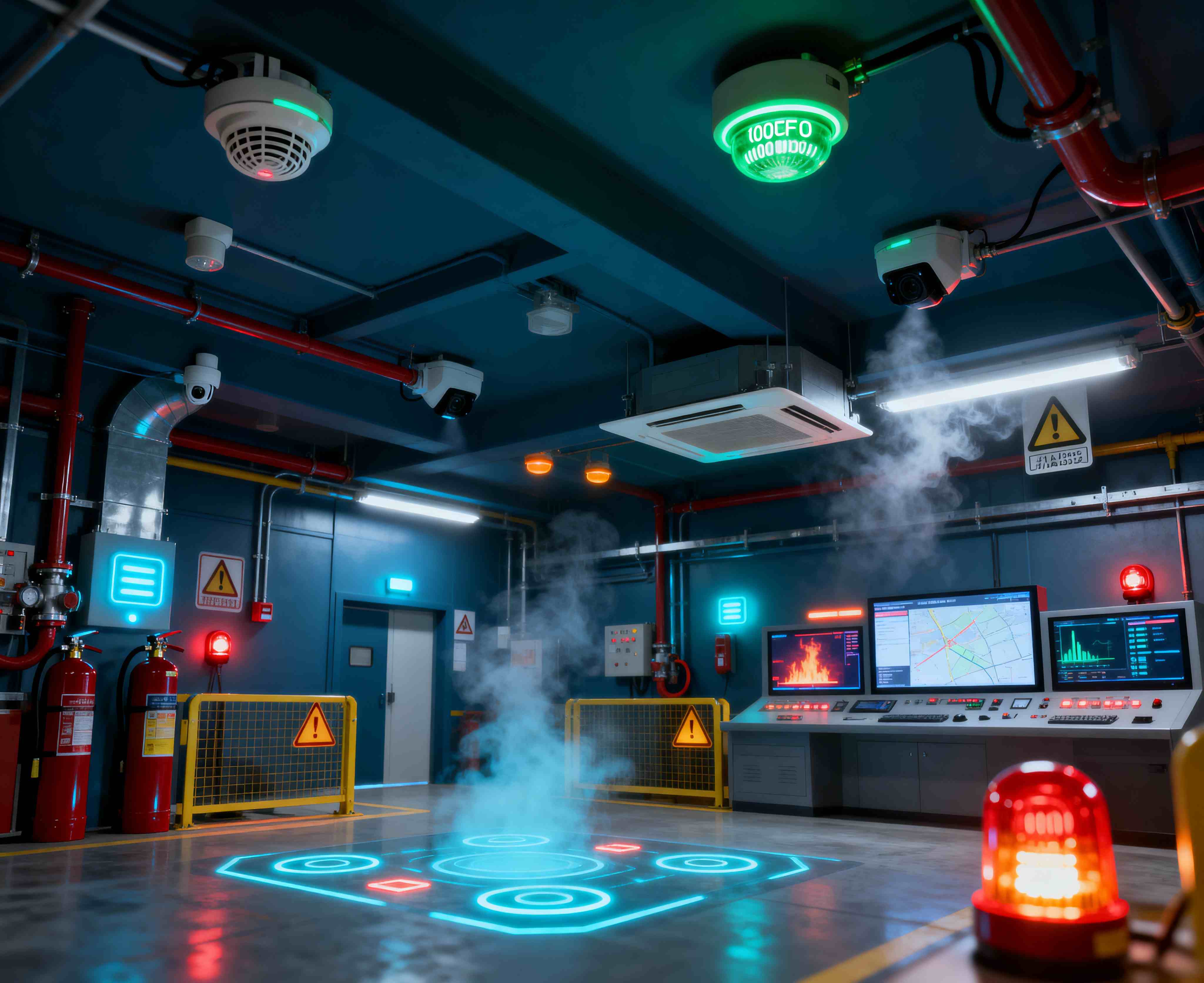 Detecção e combate à incêndio